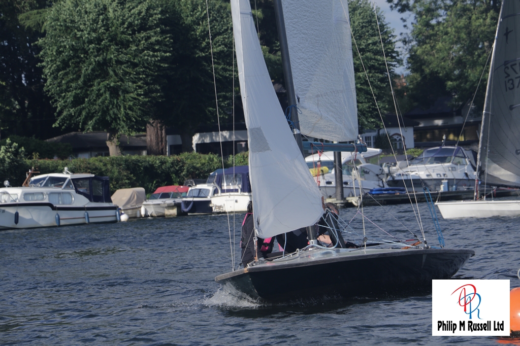 View from the camera boat of an A-Rater approaching the boat