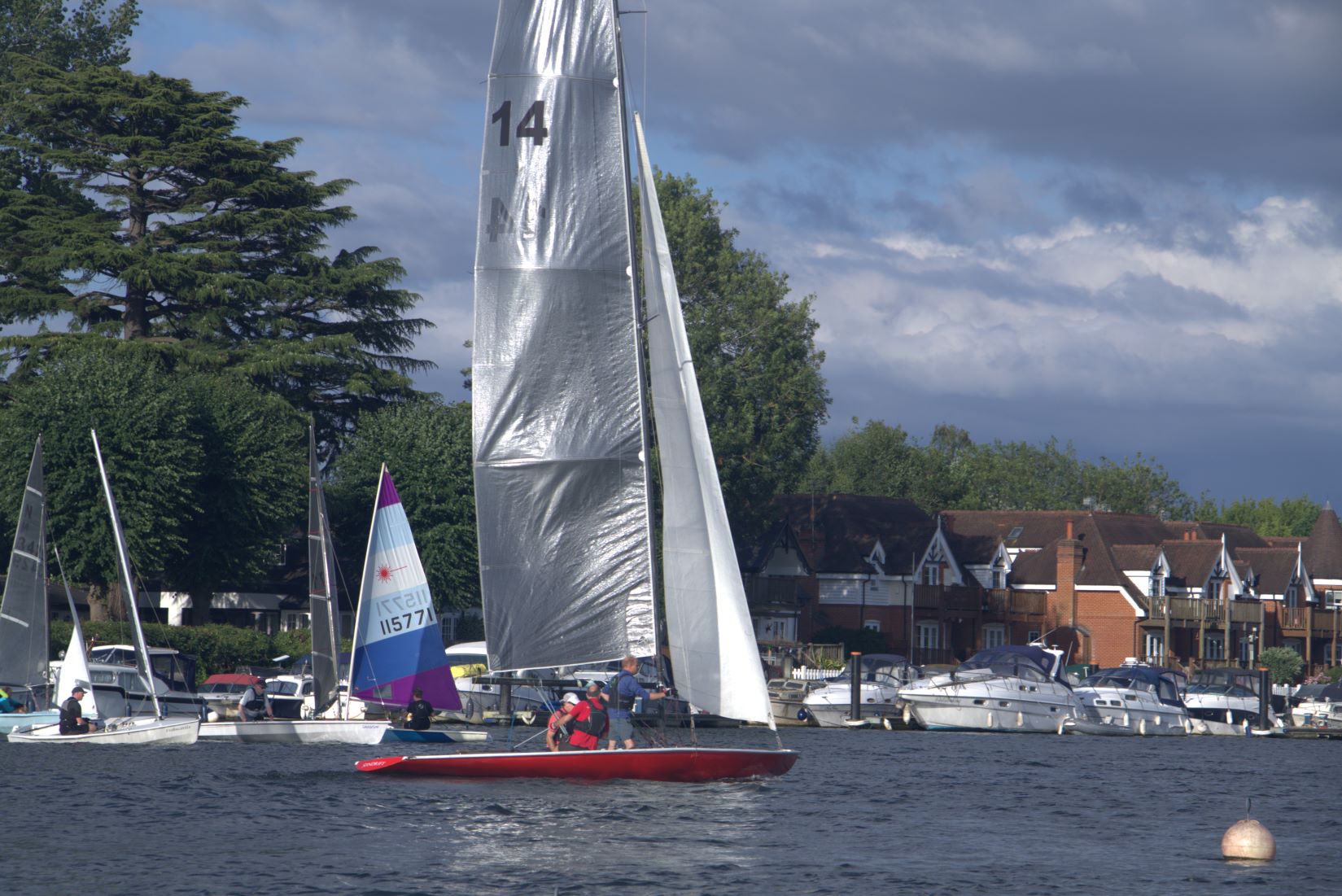 Spindrift appraoching the mark ready to turn.