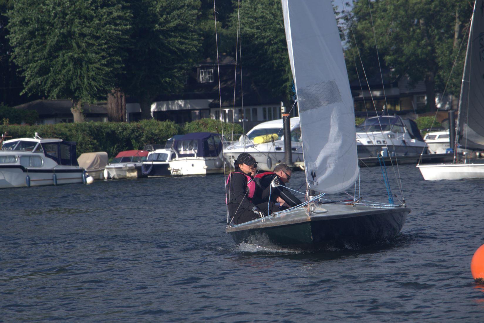 The A-Rater Corina bearing down on the camera boat