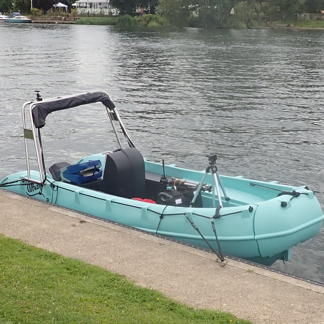 Set up as a camera boat