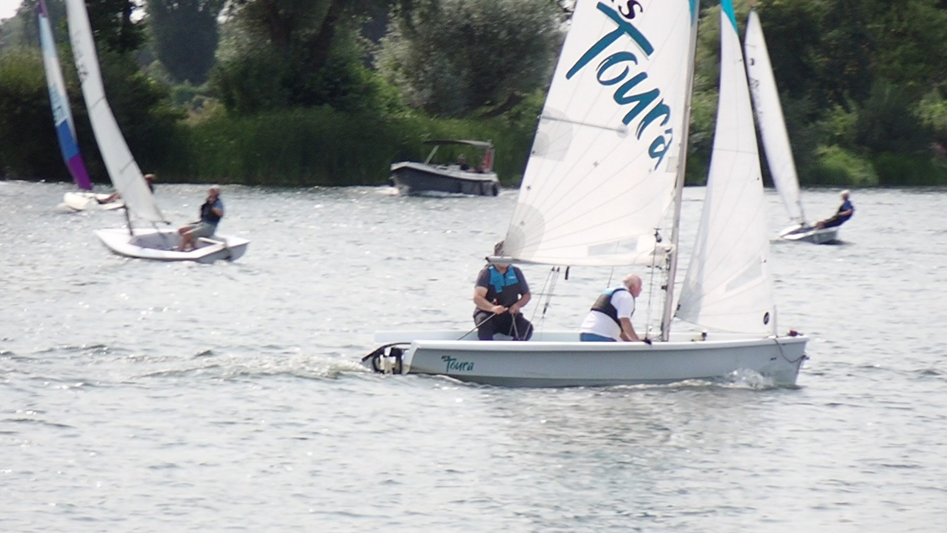 Paul and I out in the Toura in a sort of race - everyone else was racing