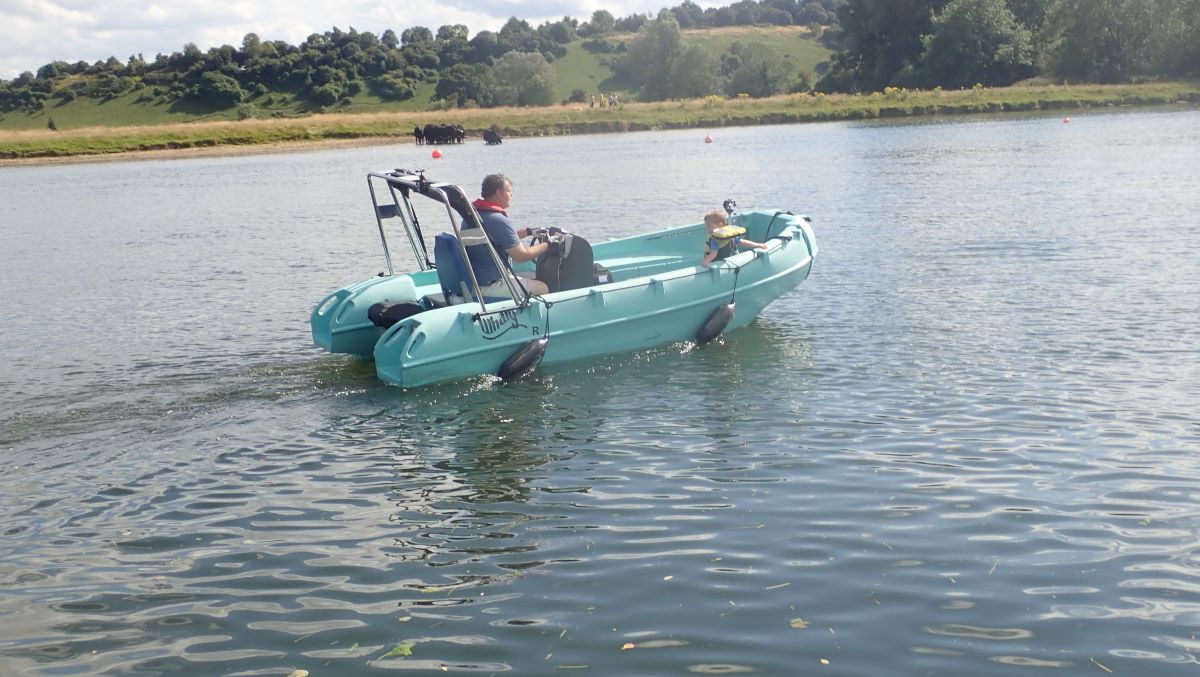 Our first passenger a 3 year old who wanted to go out in a boat all day and then saw his chance